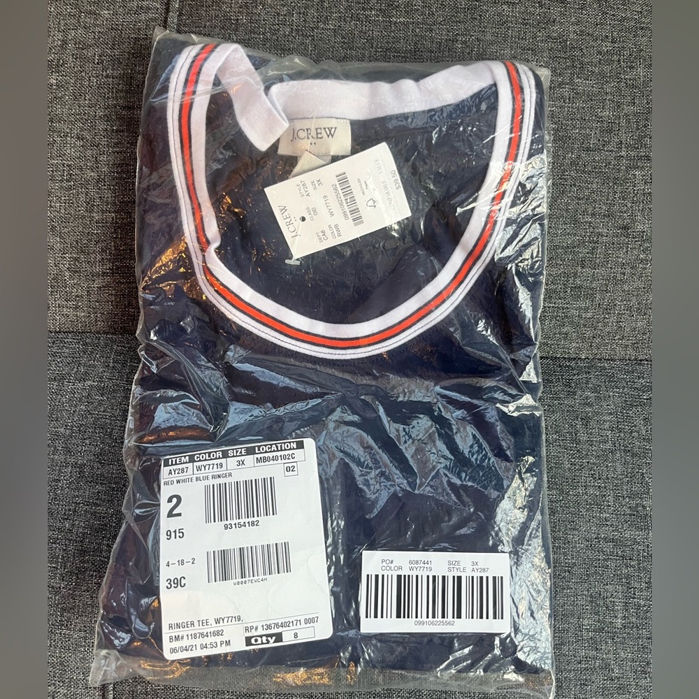 J Crew Women’s 3x Ringer Tee